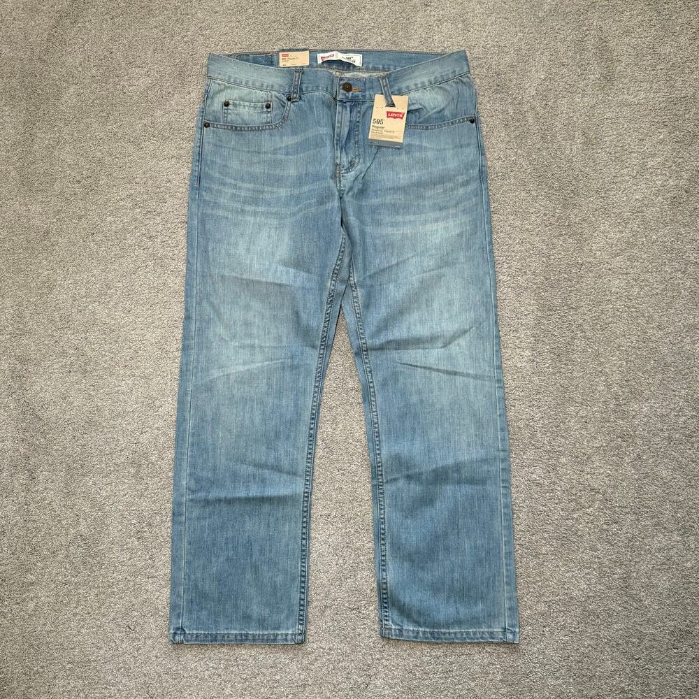 Levis 505 Regular Fit Jeans Denim Boys Size 14 Husky 33x28